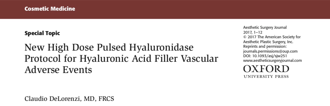 Capa do artigo: Protocolo de hialuronidase em alta dose pulsada